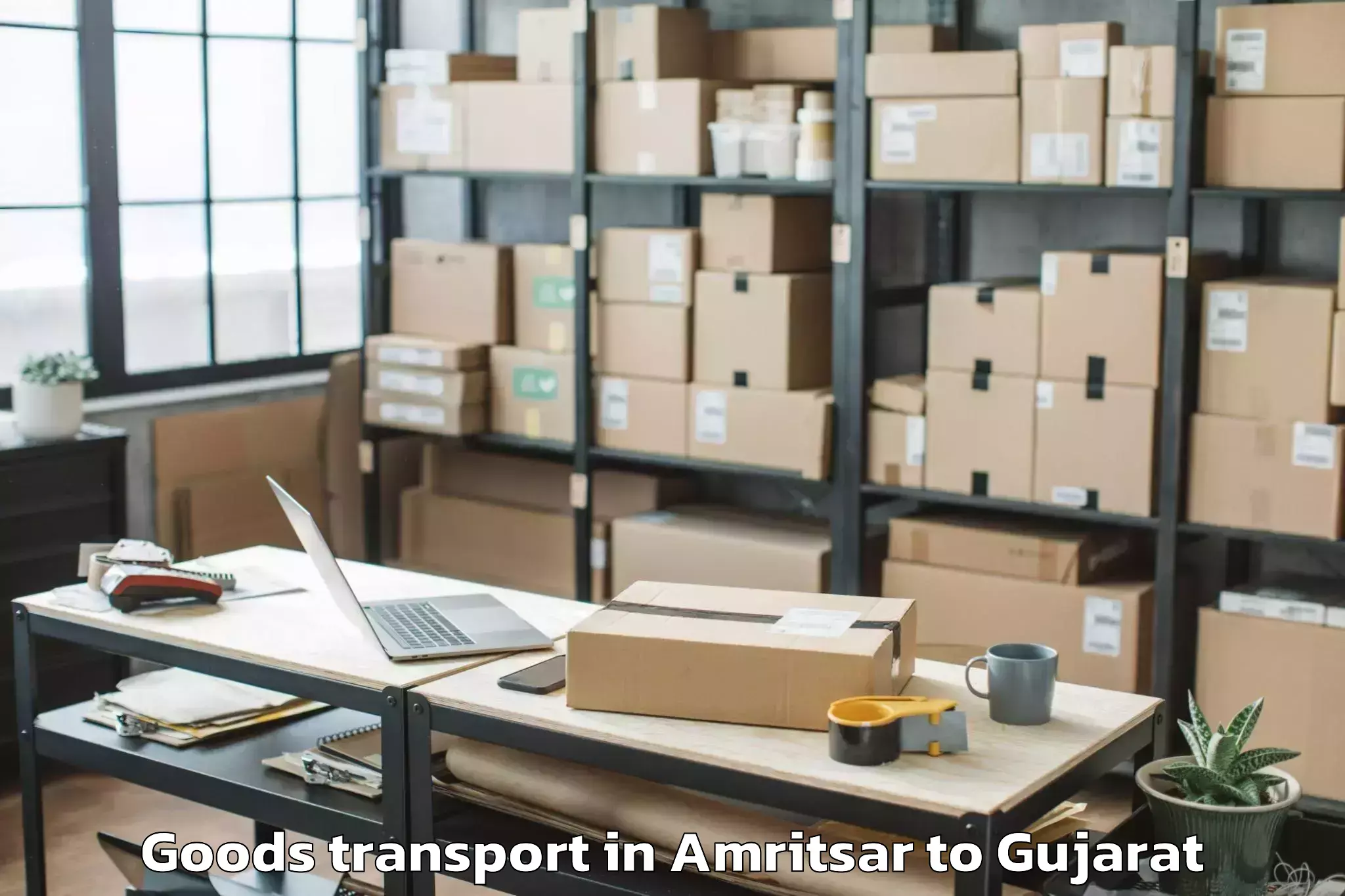 Book Amritsar to Lavad Goods Transport Online